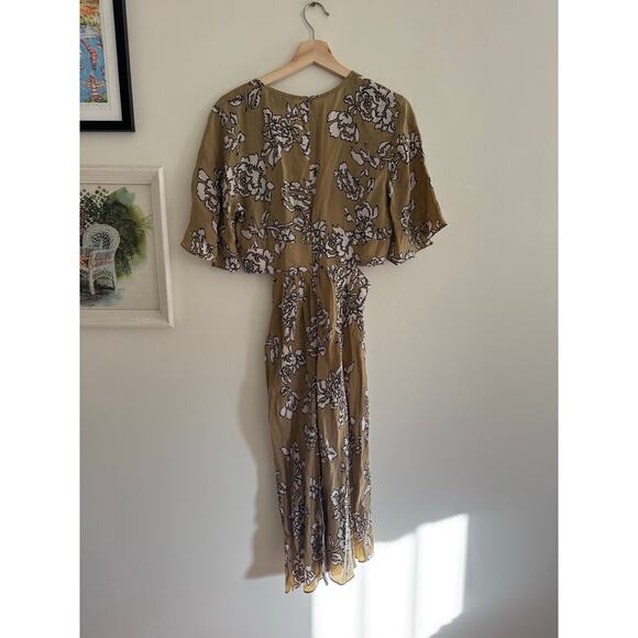 HATCH The Thea Maternity Green Floral Dress Size 2 - Picture 6 of 8